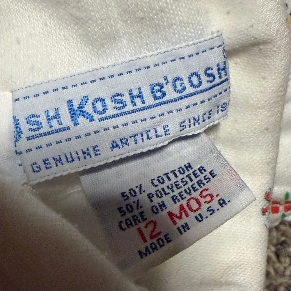 Vintage Oshkosh kitten shirt long sleeve 12 months